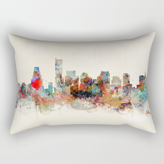 boston city skyline Rectangular Pillow