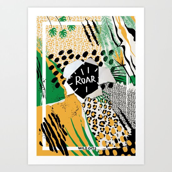 ROAR (wild cats) Art Print