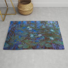 Claude Monet - Blue Water Lilies Area & Throw Rug