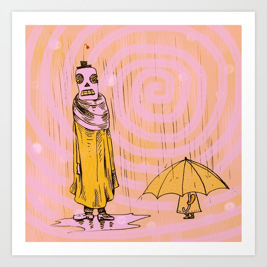 rainy day Art Print