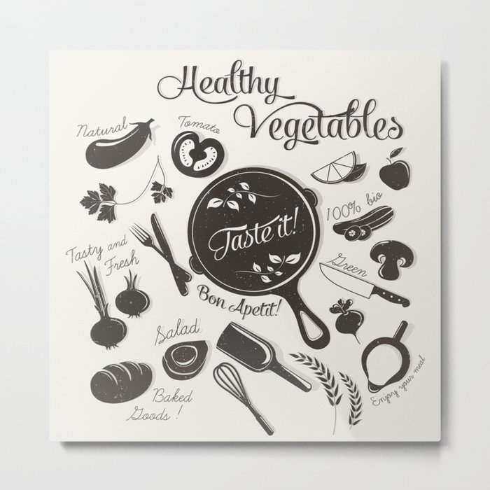 Health Vegetables Metal Print