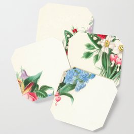  Flowers by Clarissa Munger Badger, "Floral Belles," 1866 (benefitting The Nature Conservancy) Coaster