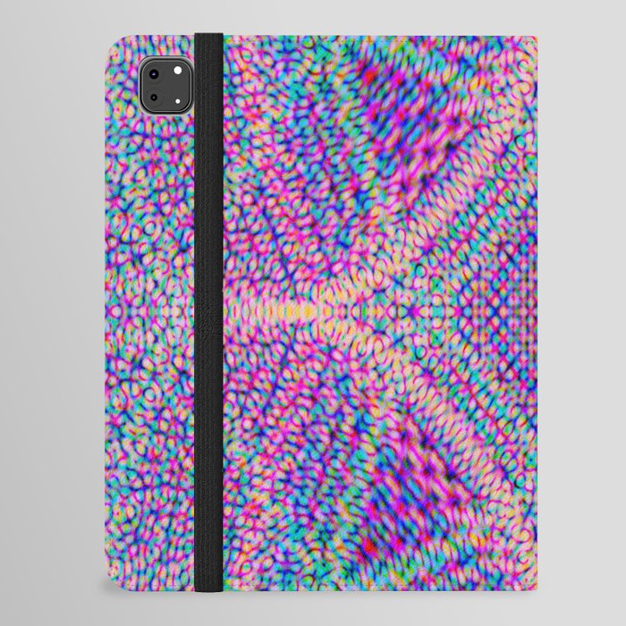 Psychedelic Pastel Fractal All Over Pattern iPad Folio Case