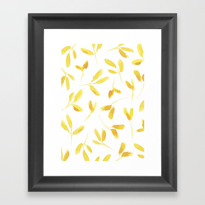 Yellow Leaves Framed Art Print
