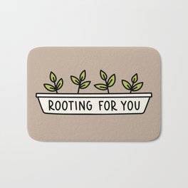 Rooting for You Bath Mat | Plant, Digital, Grow, Plantart, Happy, Plantdesign, Happyplant, Pattern, Plantparent, Rootingforyou 