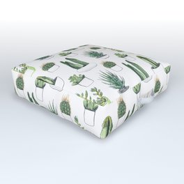 Watercolour Cacti & Succulents Outdoor Floor Cushion
