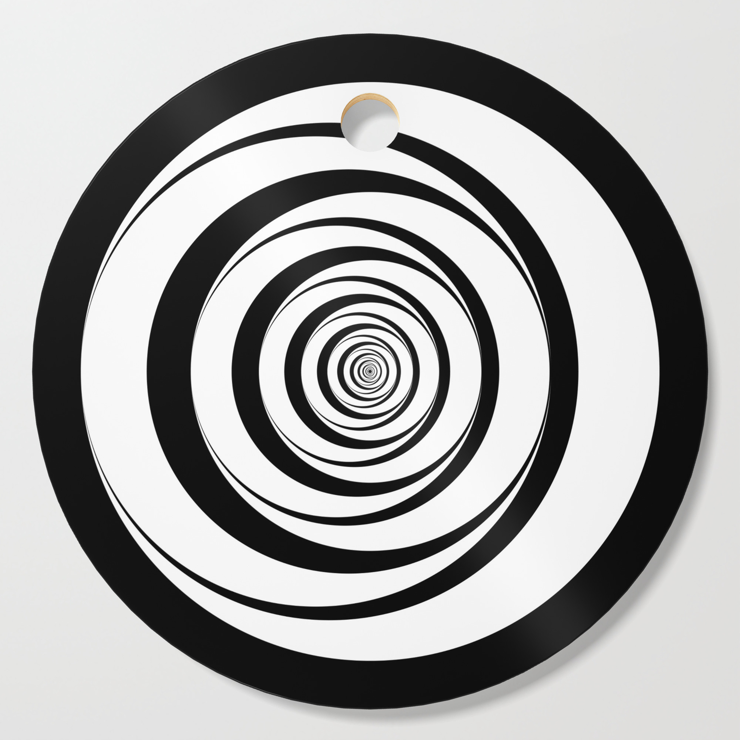 Black White Circles Optical Illusion Cutting Board By