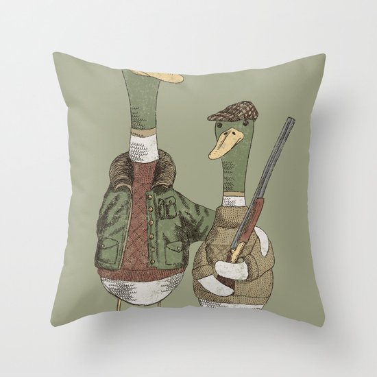 Hunting Ducks Throw Pillow