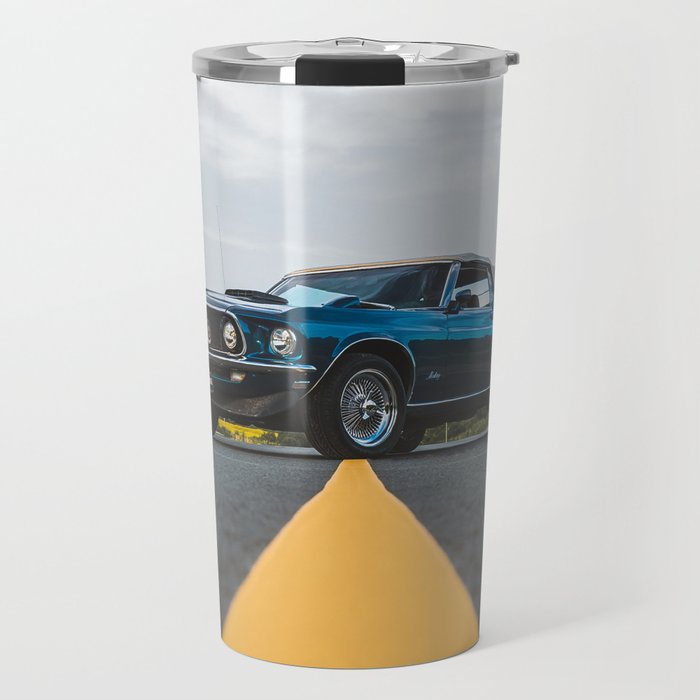 Vintage convertible classic Mustang American Muscle car automobile transportation color photograph / photography poster posters Travel Mug