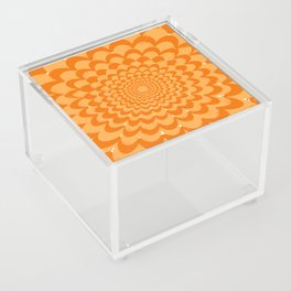 Happy Hippie Retro Sunflower Flower Power Orange Acrylic Box