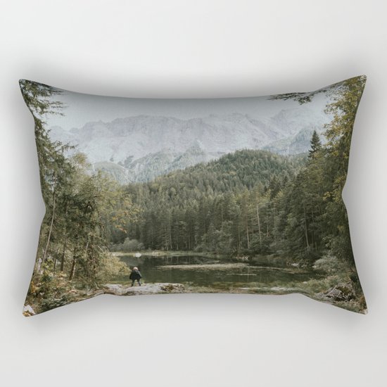 Mountain lake vibes II - Landscape Photography Rectangular Pillow