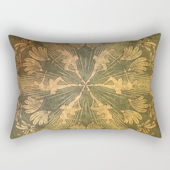 Wonderful mandala of ballerina Rectangular Pillow