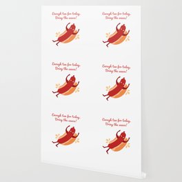 Sausage or Hot dog asking for the sauce Wallpaper