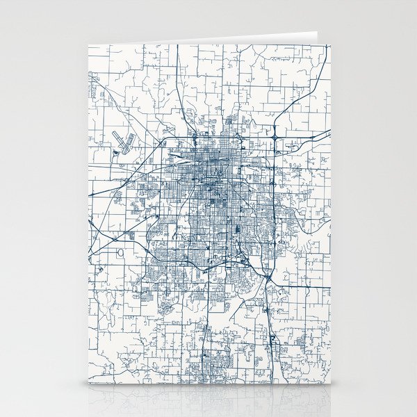 Springfield, Missouri - Minimal City Map Stationery Cards
