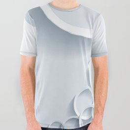 Abstract Techno Bubble Grey Background. All Over Graphic Tee