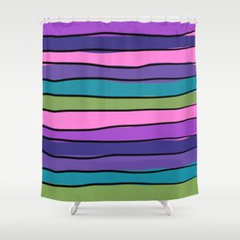 Cool bold stripes Shower Curtain