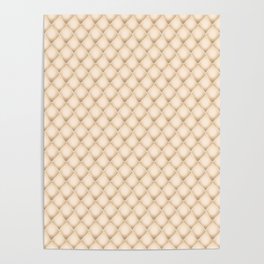 Glam Soft Gold Tufted Pattern Poster