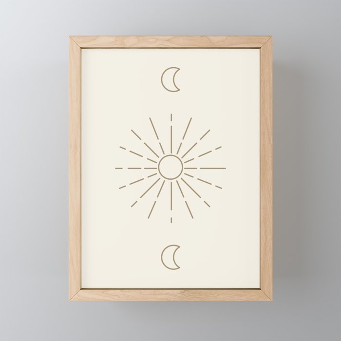 Sun And Moons Framed Mini Art Print