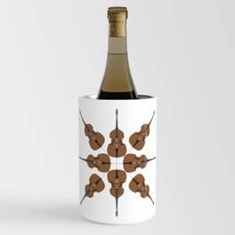 Cartoon Style Double Bass Background Wine Chiller