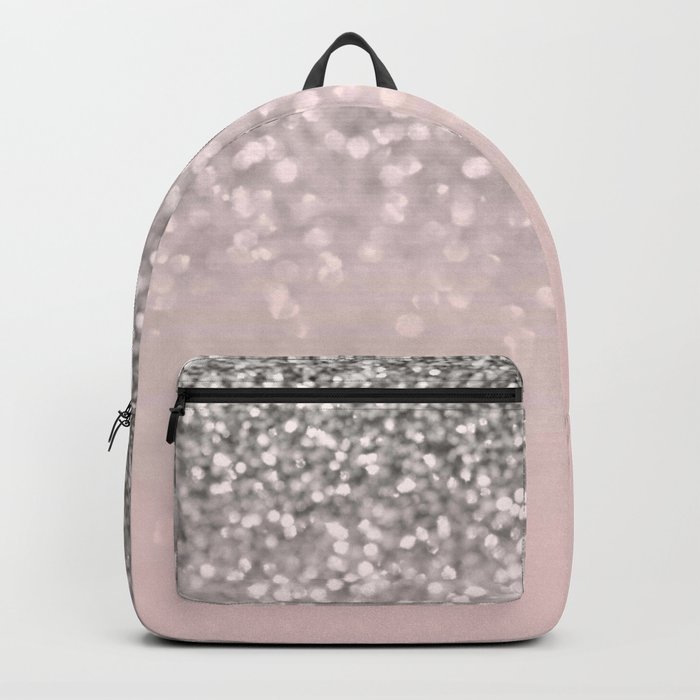 Sparkling Silver Blush Glitter #1 (Faux Glitter) #shiny #decor #art #society6 Backpack