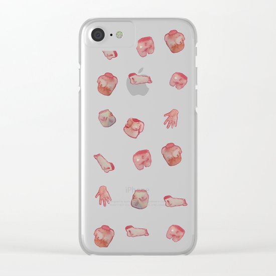 Body parts new water color Clear iPhone Case