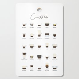 Espresso Coffee Types Cutting Board
