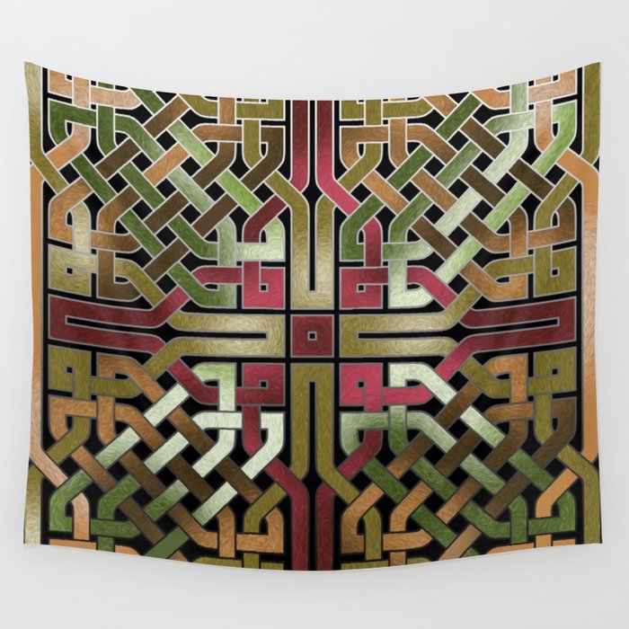 Earthtone Celtic Knot Wall Tapestry by Art Of Mine Society6