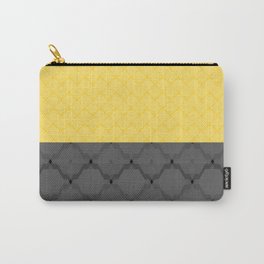 Gray yellow block Carry-All Pouch