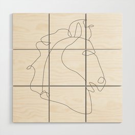 Horse line art #2 Wood Wall Art