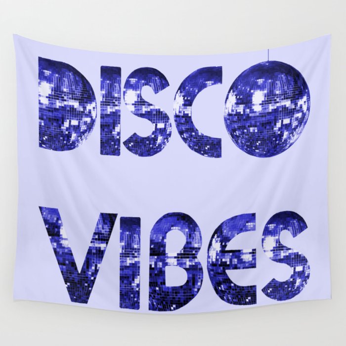 Indigo 1970's Disco Vibes Wall Tapestry