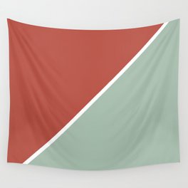 Scarlet and Grey Abstract Wall Tapestry