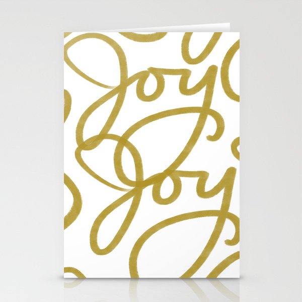JOYFUL HEART Swirly Joy Gold Stationery Cards