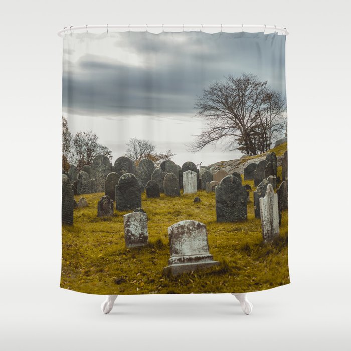 Old Burial Hill, Salem, MA Shower Curtain