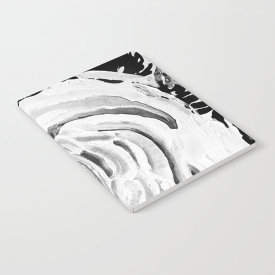 Roses For A Romantic Heart, Black and White Notebook