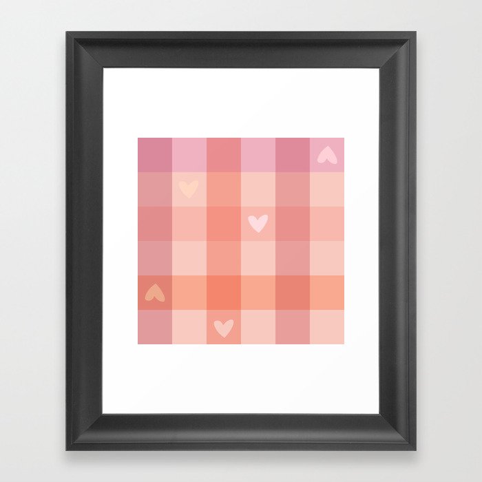 Love check in peachy Framed Art Print