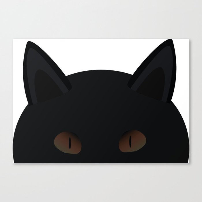 funny black cat Canvas Print