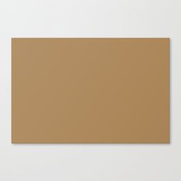 Dark Earth Tone Golden Brown Solid Color Pairs PPG Bread Basket PPG1087-6 - All One Single Shade Hue Canvas Print