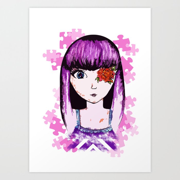 Jigsaw Violet Art Print