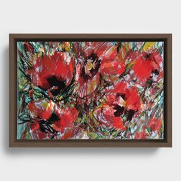 Simply Poppies Framed Canvas