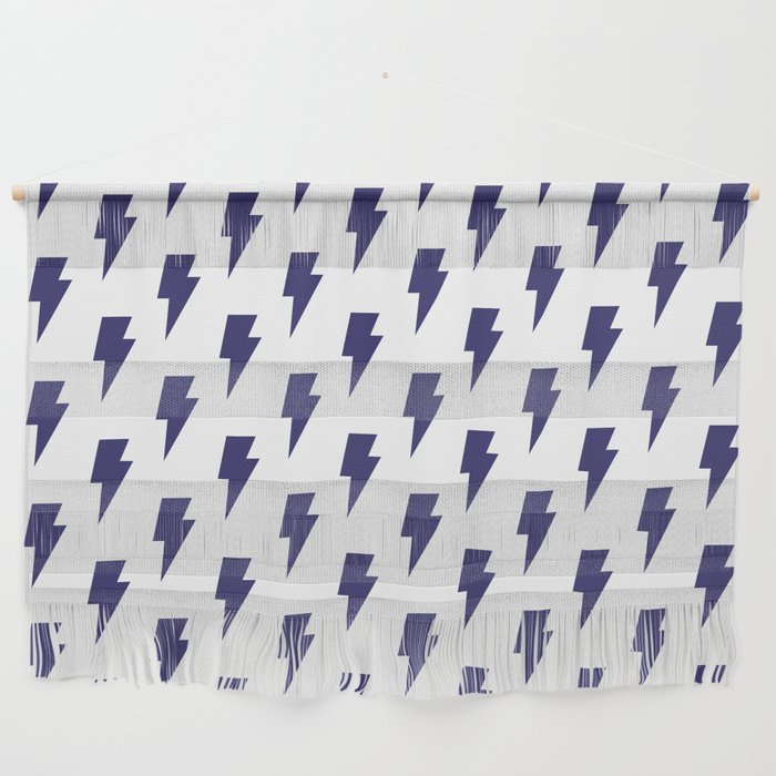 Lightning Bolt pattern - blue navy Wall Hanging