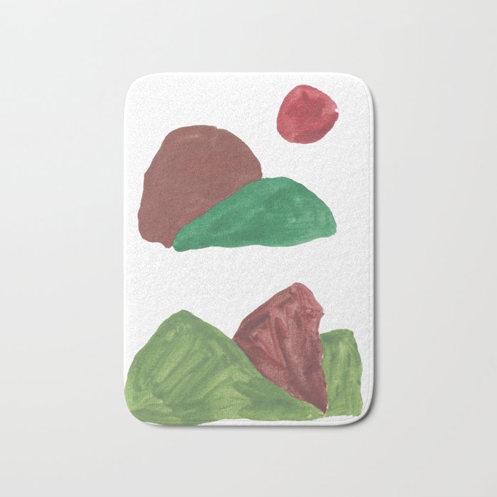 11| Mountain Watercolour Painting  | 190402 Bath Mat