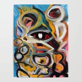 Eye of the Storm Art Expressionism Abstract Poster