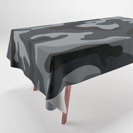 Camouflage Black And Grey Tablecloth
