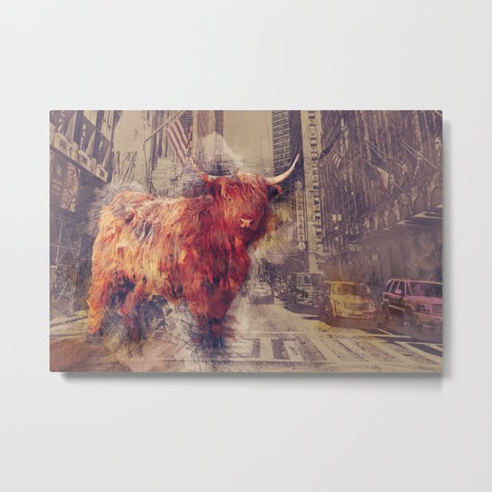 Sightseeing Cattle Metal Print