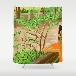 Pam at the Lao River Shower Curtain