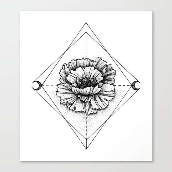 INK FLOWER Canvas Print