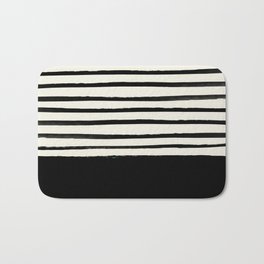Black x Stripes Bath Mat