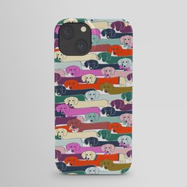 colored doggie pattern iPhone Case
