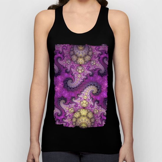Dragon spirals and orbs in pink, purple and yellow Unisex Tank Top