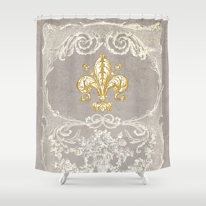 Fleur De Lis Shower Curtain